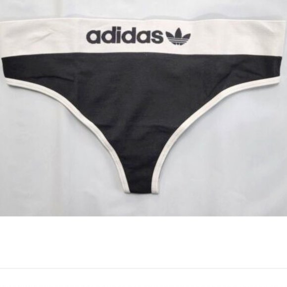 Adidas Women's Seamless Thong Underwear, Black 2* - 4A1H64 - Picture 1 of 1